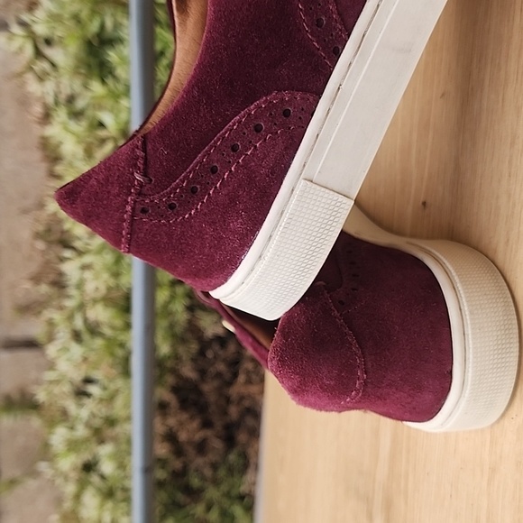 Frye  Gemma fringe Kiltie Bordeaux wine burgundy Sneakers Size 7 - Picture 5 of 15